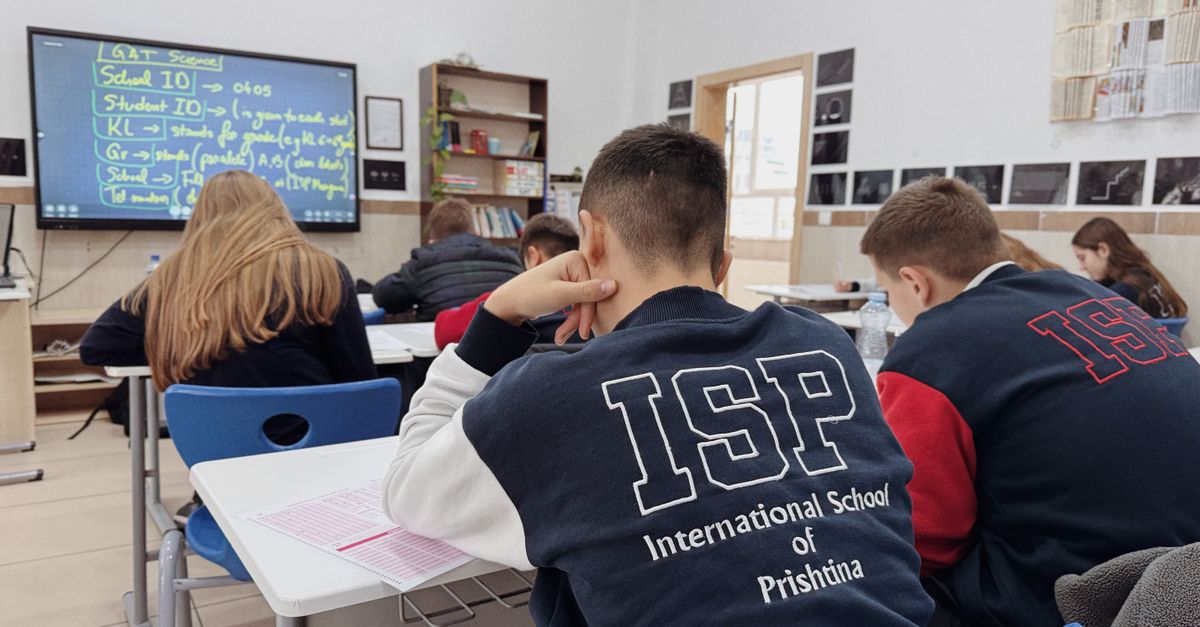 Students in a classroom at a school in Pakistan