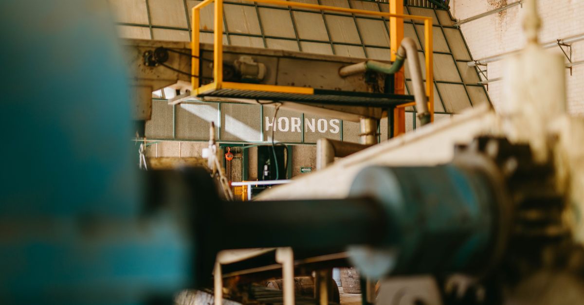 Industrial textile mill production floor with fire protection systems