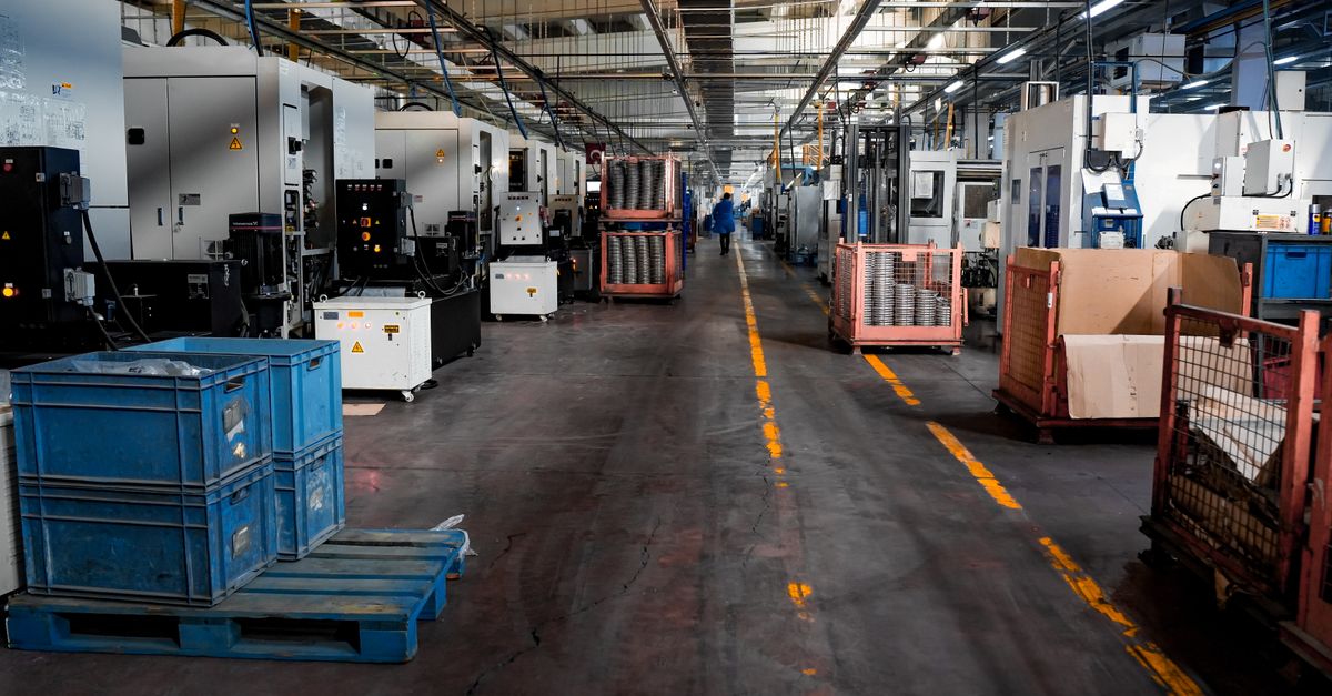 Textile factory floor in Pakistan with fire protection equipment